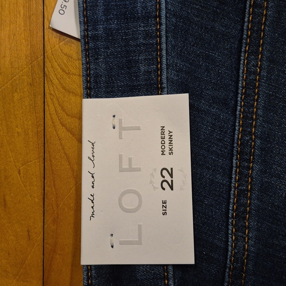 LOFT, MODERN SKINNY JEANS.  NWT, SIZE 22 PLUS. - Picture 10 of 12